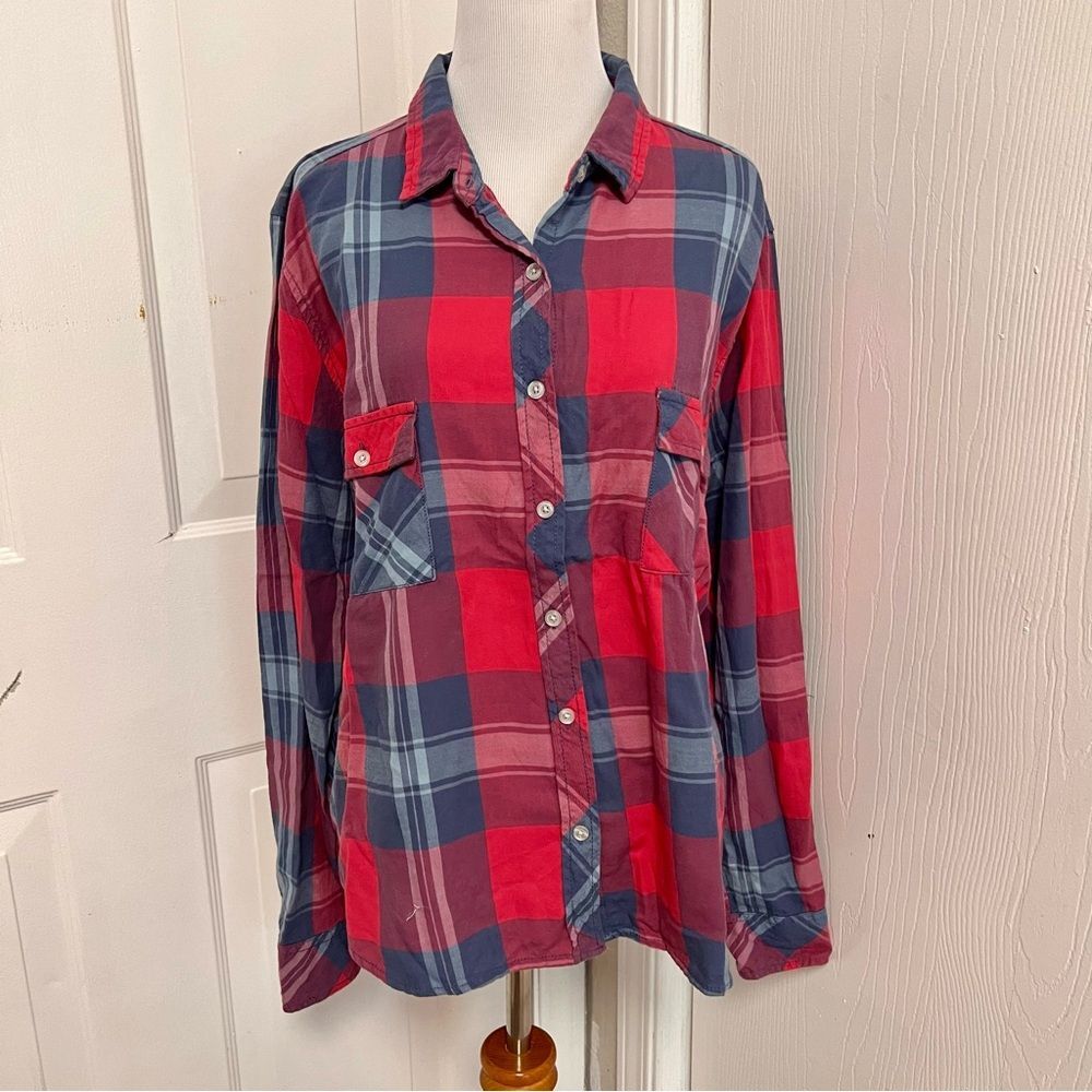 Dizzy Lissy Red Plaid Button Up A1*